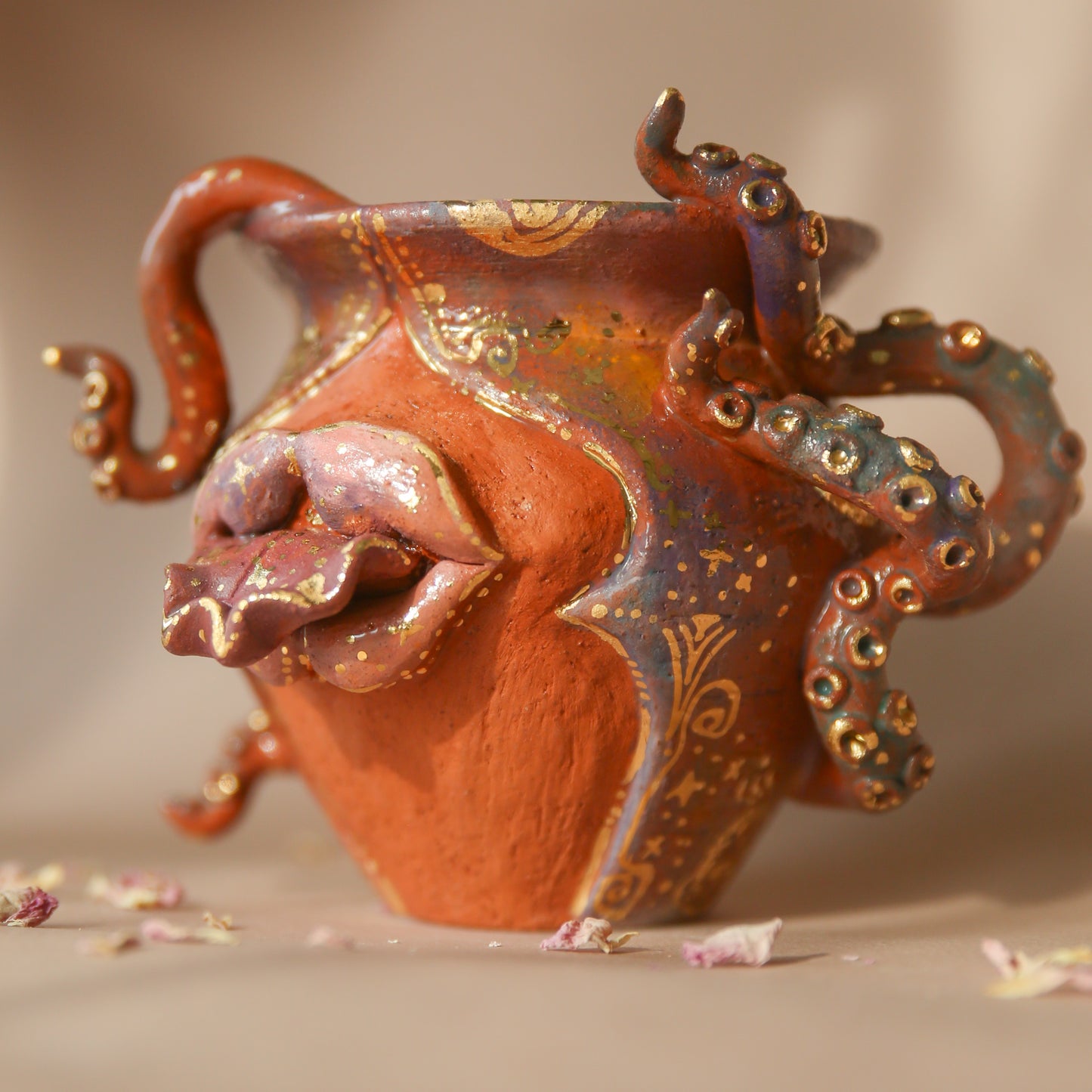 octopus medusa planter/vase vessel