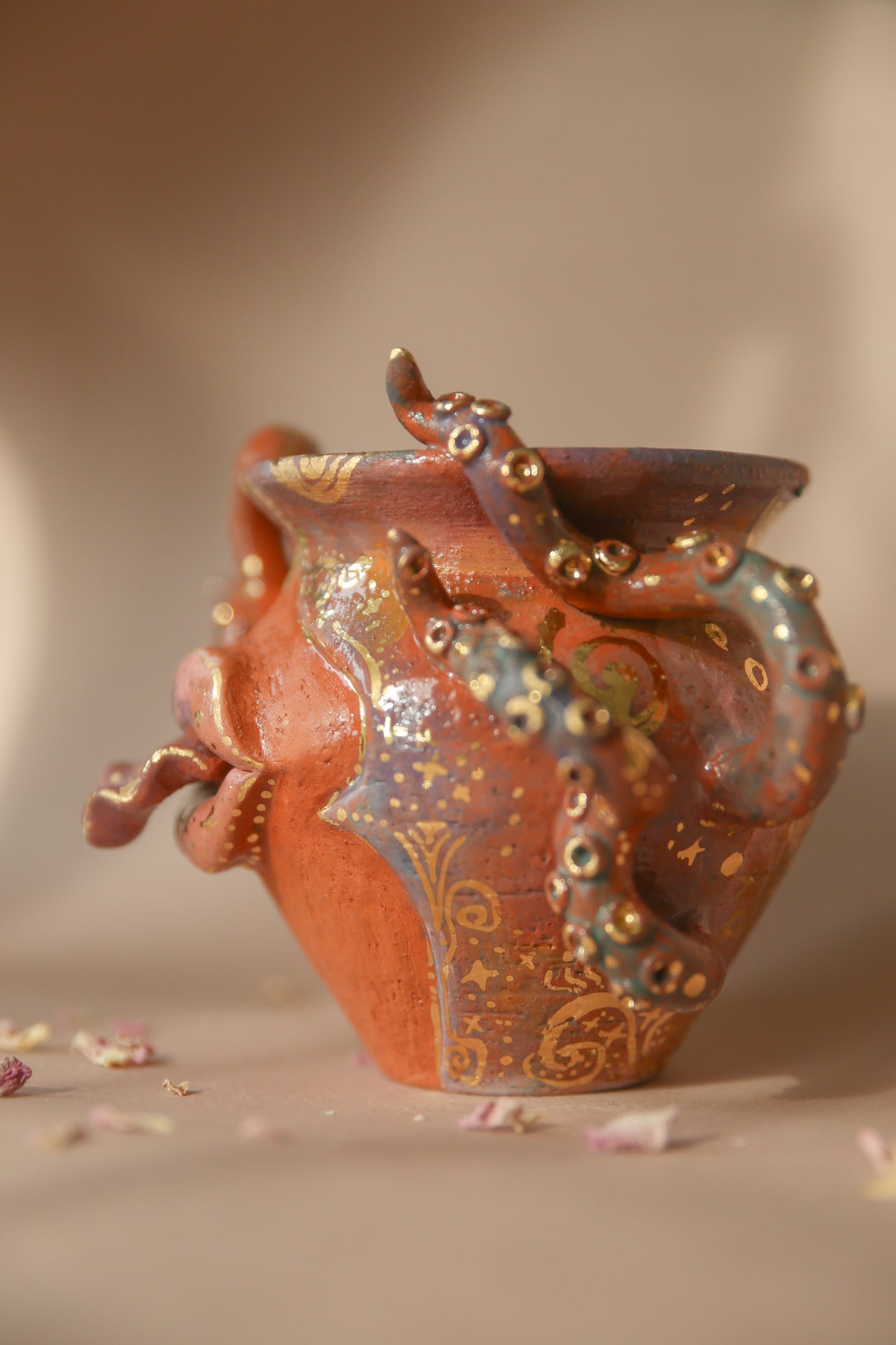 octopus medusa planter/vase vessel