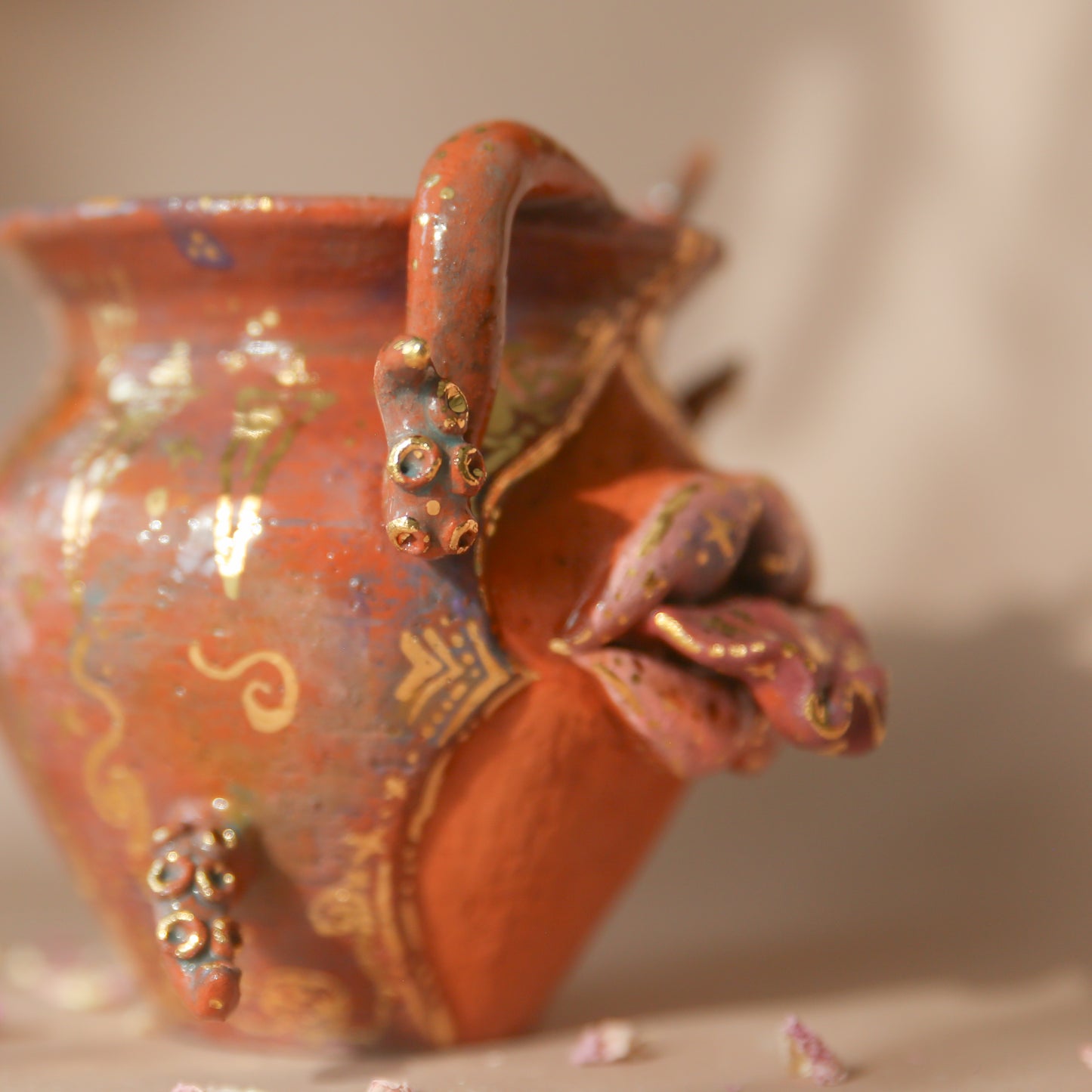 octopus medusa planter/vase vessel